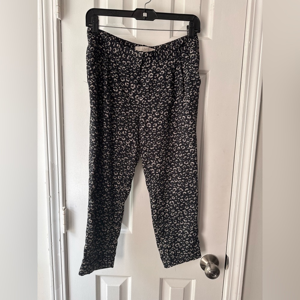 Navy Floral Trousers